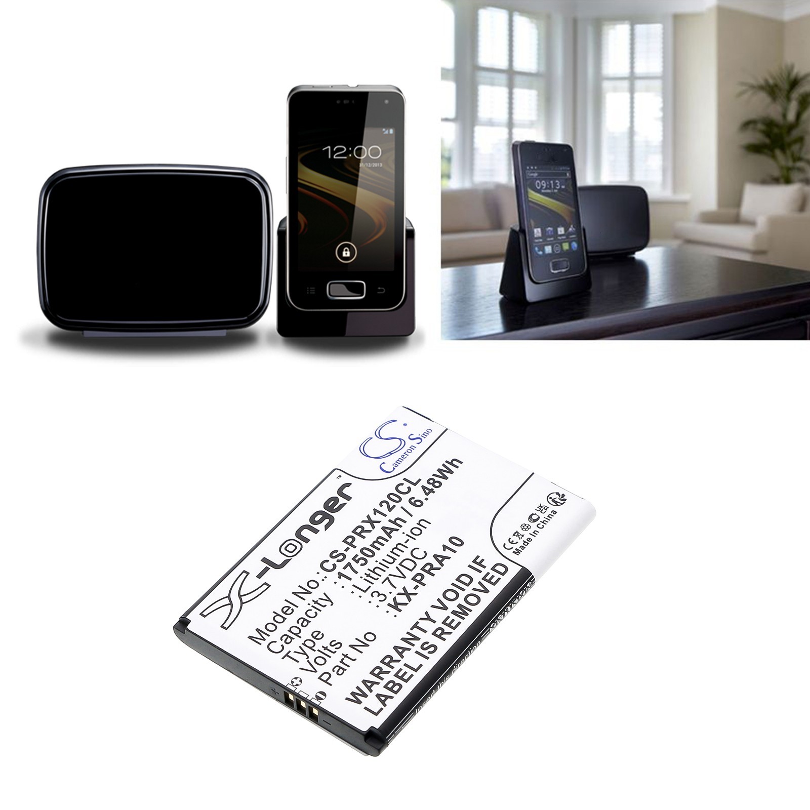 Battery 1750mAh Type KX-PRA10 for Panasonic KX-PRX110 KX-PRX110GW KX-PRX120