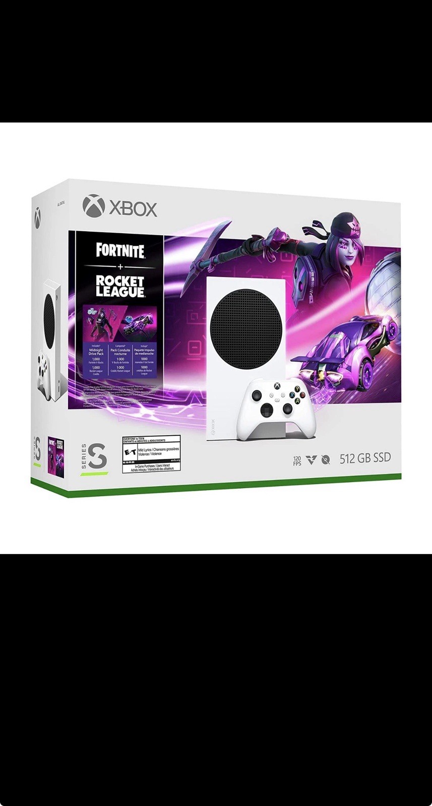 Microsoft Xbox Series S Fortnite Rocket League White Console Wi-Fi HDMI 512GB