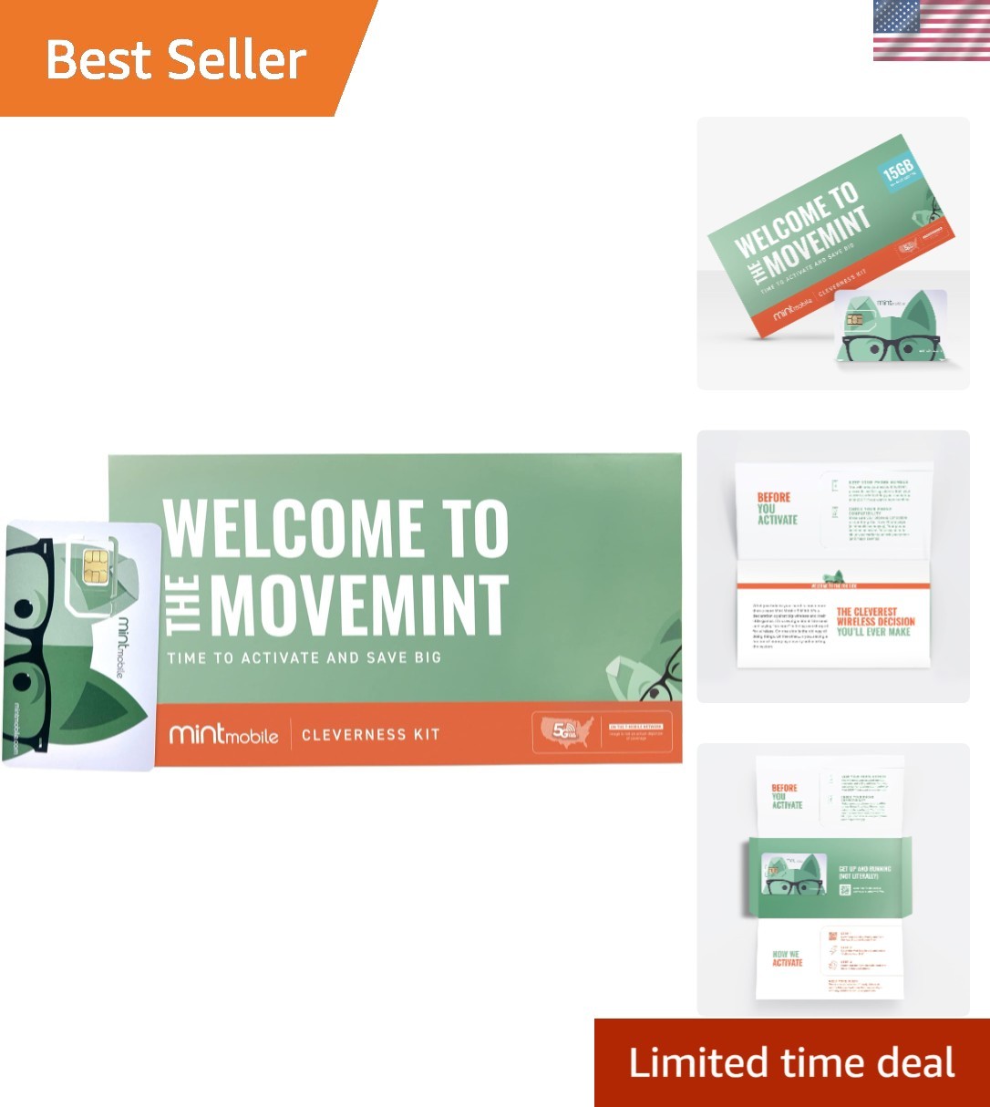 T-Mobile 3- 15GB 5G Plan: Unlimited Talk & Text