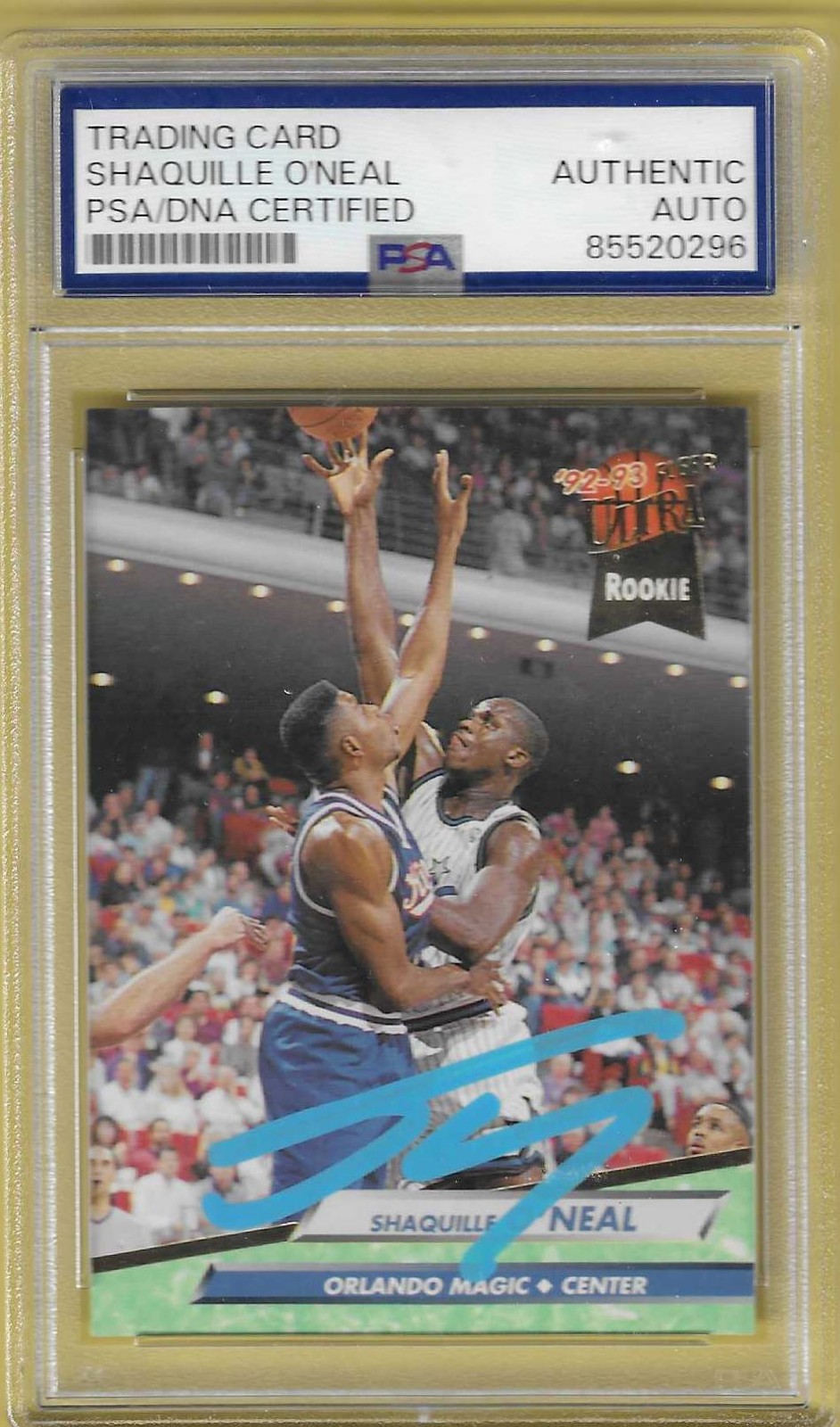 1992-93 Fleer Ultra Shaquille O'Neal Magic RC Auto PSA/DNA