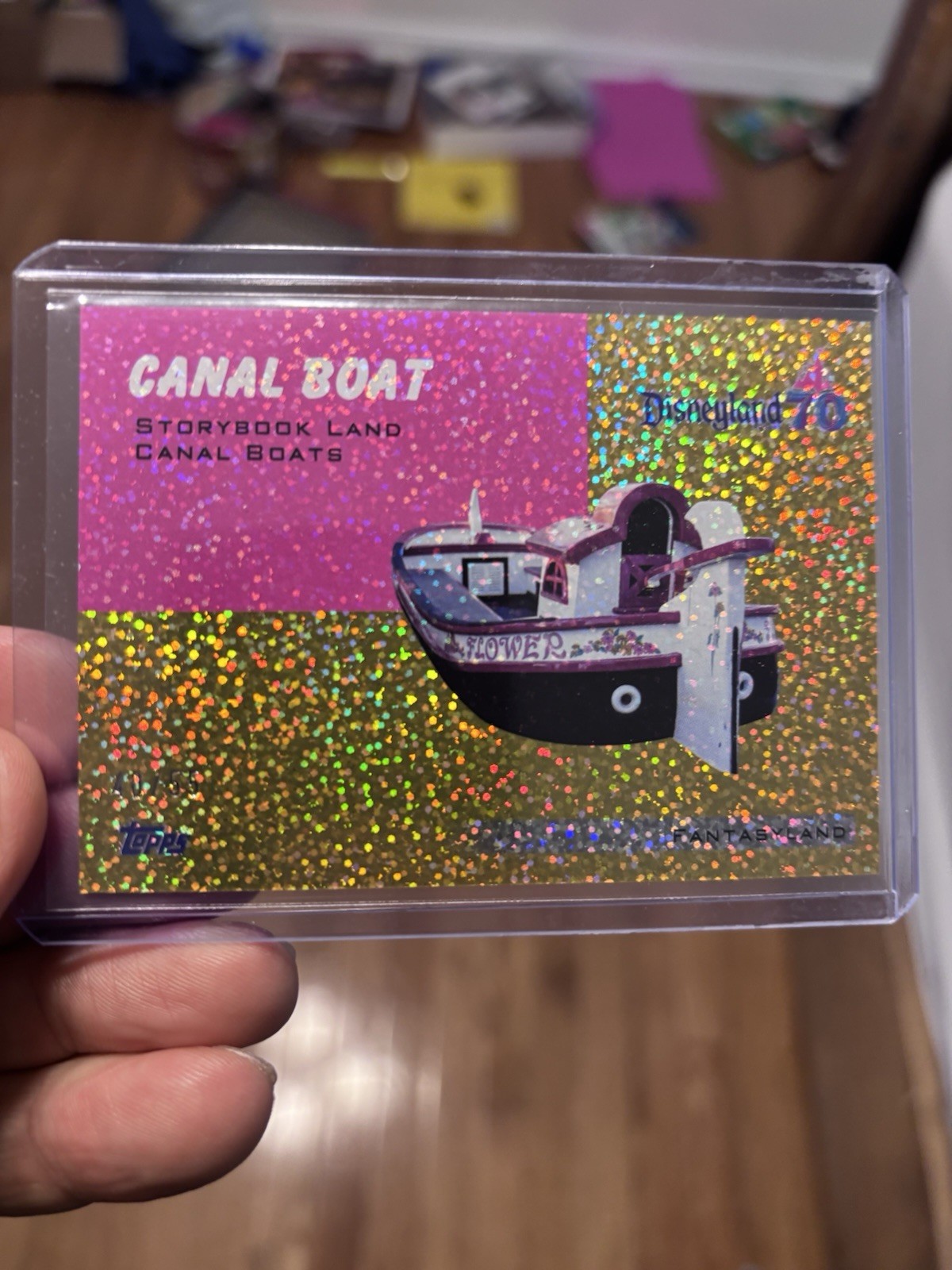 Topps Disneyland 70th Anniversary Canal Boat Gold Confetti Foil /55 T54-19