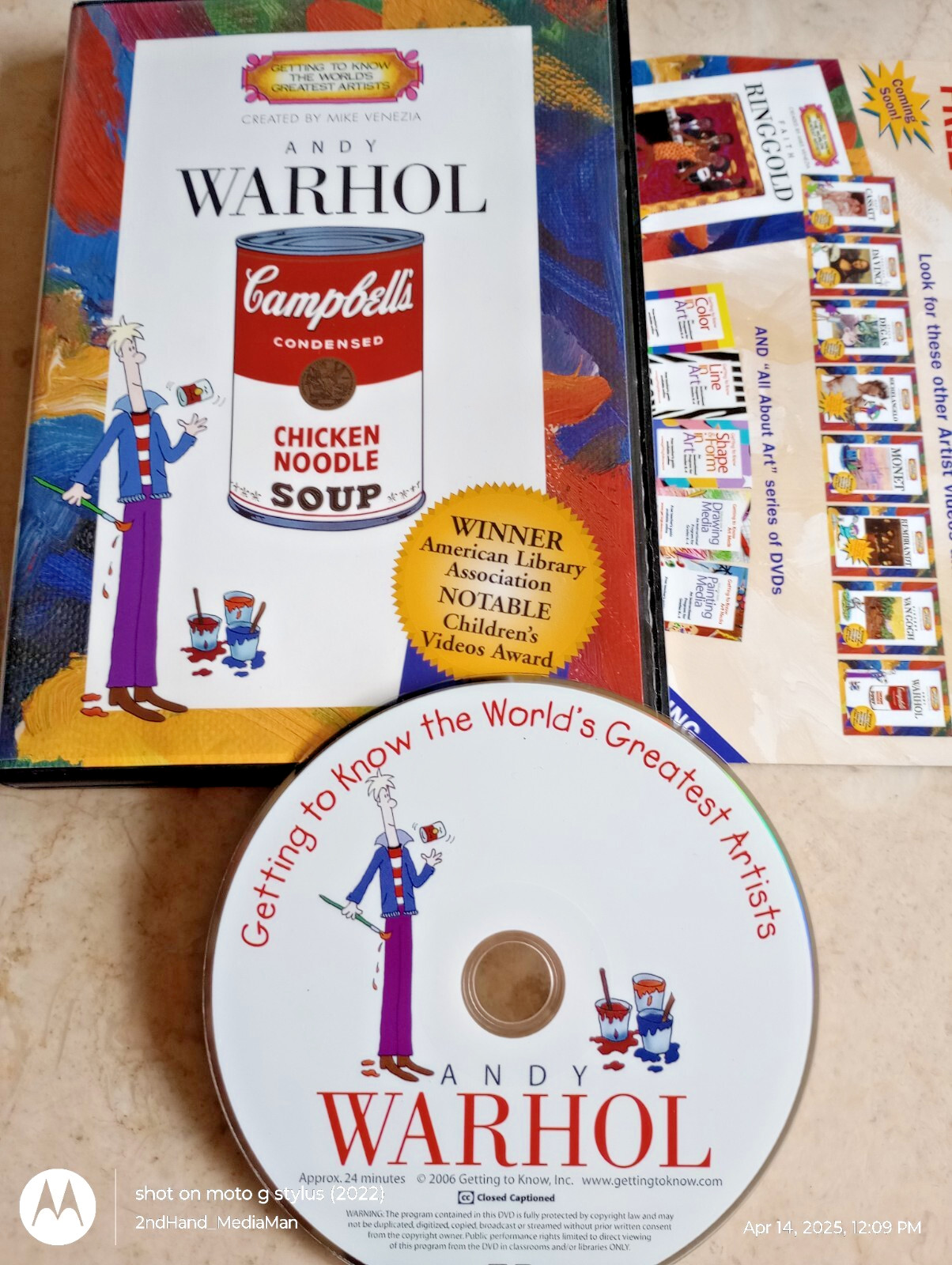 GETTING TO KNOW THE WORLDS GREATEST ARTISTS ANDY WARHOL DVD