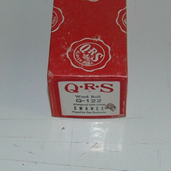  QRS Player Piano Word Roll Q-122 Swanee Max Kortlander 