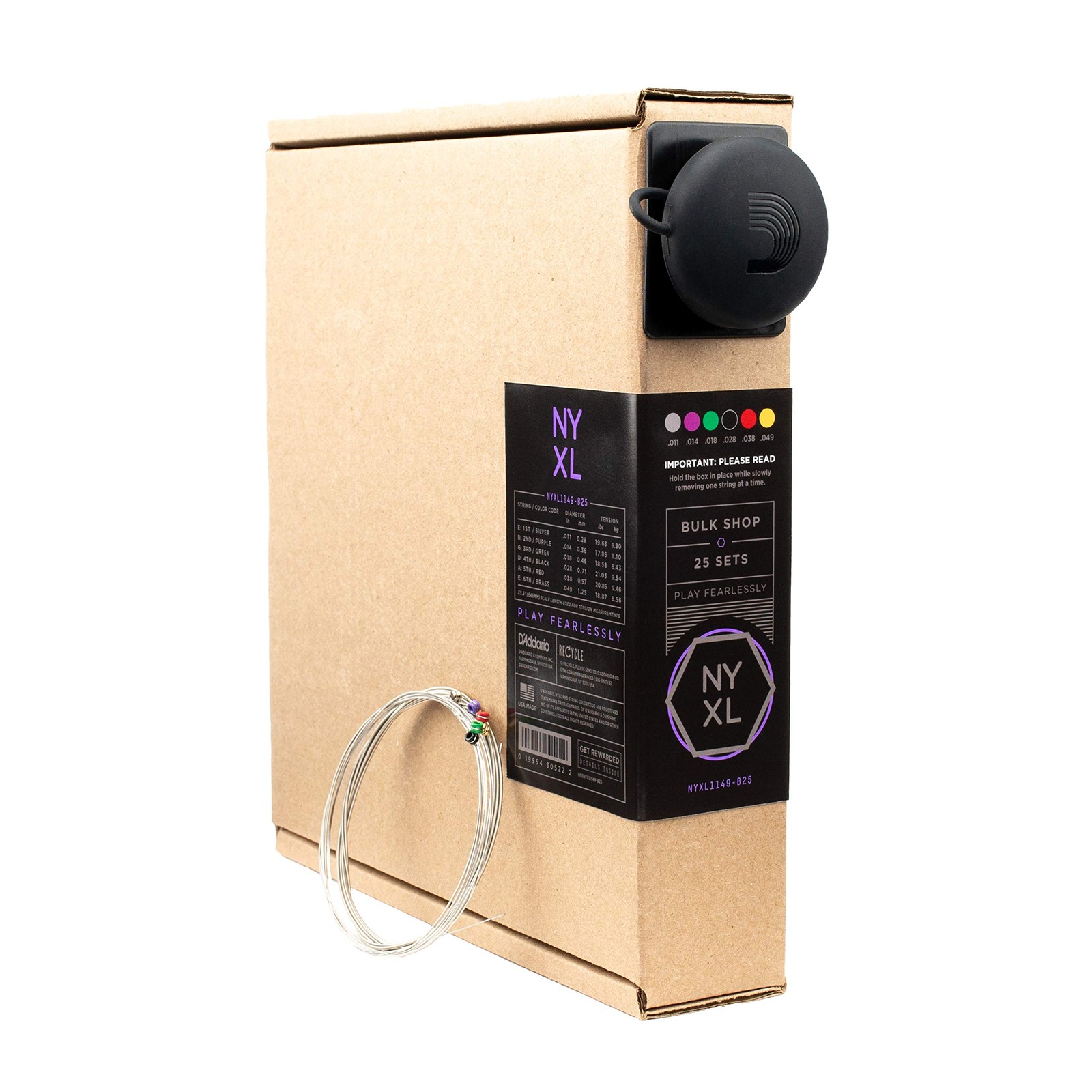 D'Addario NYXL Medium Electric Guitar Strings, .011-.049, NYXL1149-B25, 25-Pack