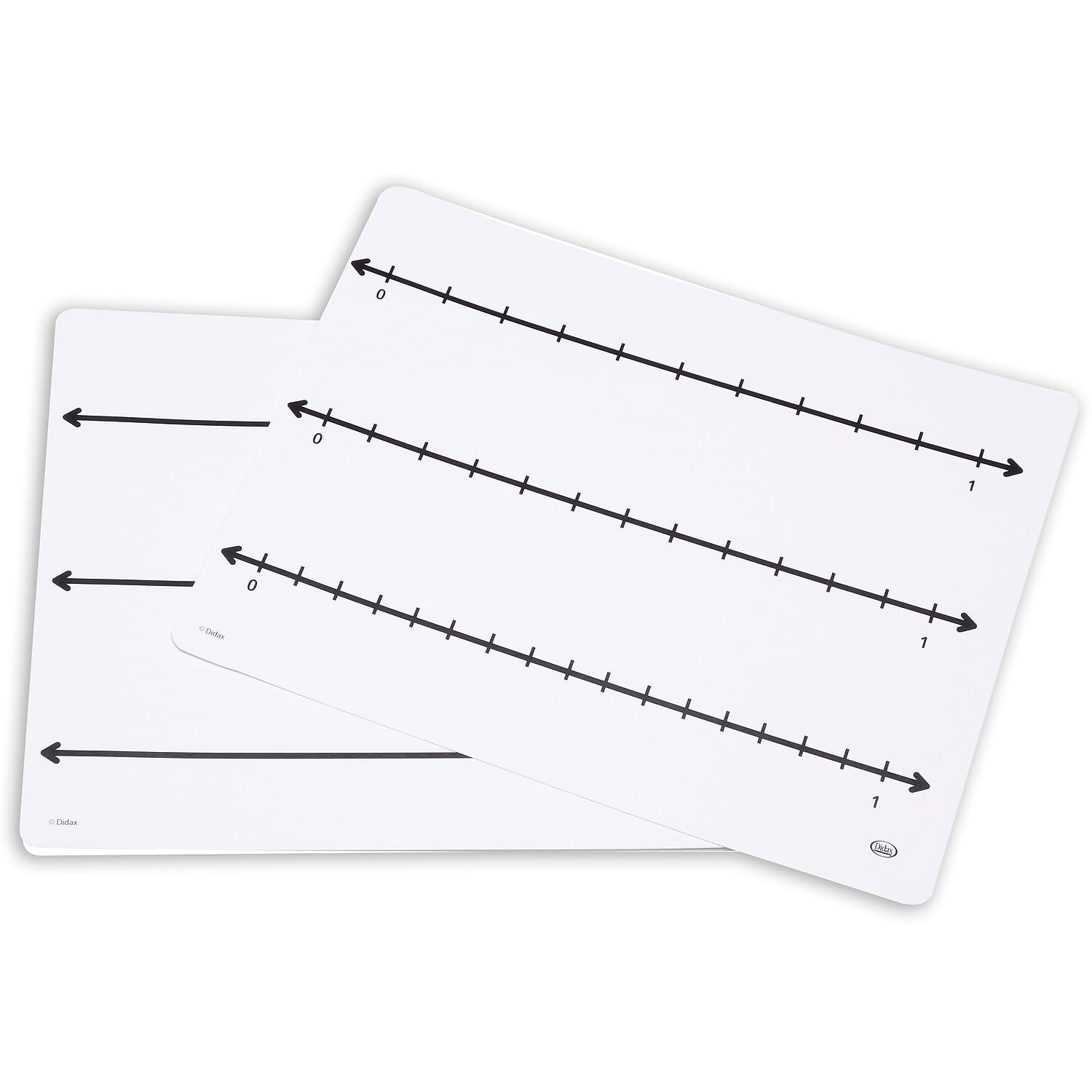 Write-On/Wipe-Off Fraction Number Line Mats - Interactive Dry Erase Teaching Too