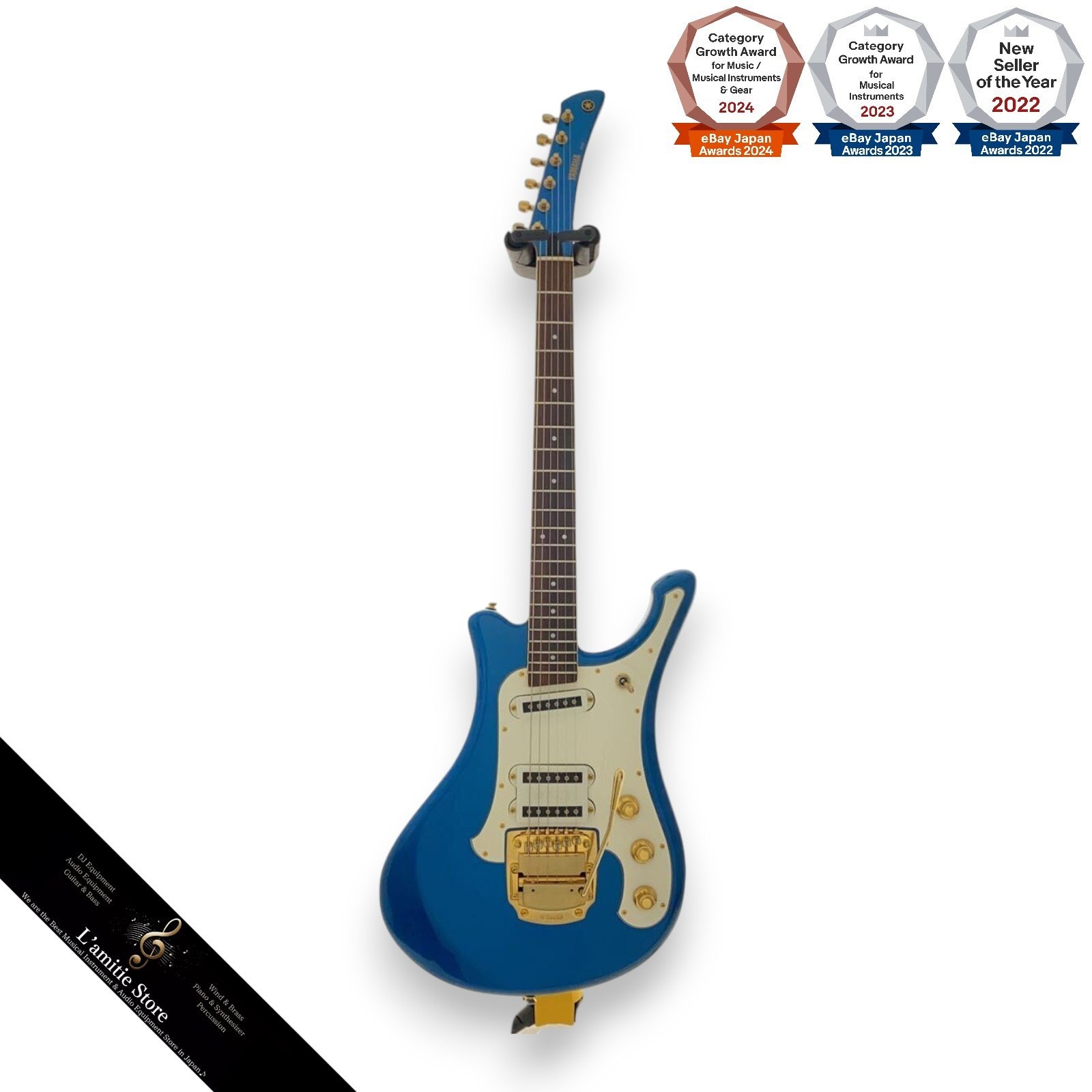 YAMAHA SGV700 Electric Guitar Blue 2000s Gold Hardware Taiwan