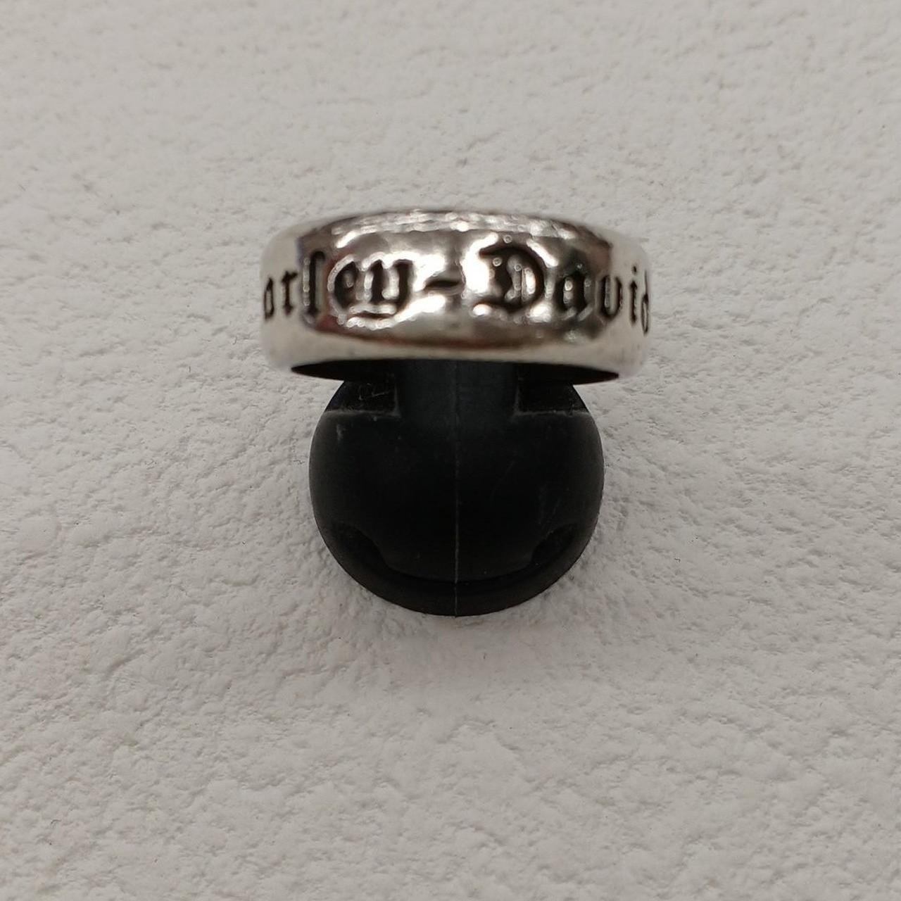 HARLEY DAVIDSON Silver Ring Logo Included Size 18 / US 8.5 925 Silver Used