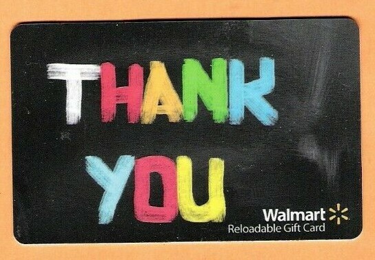 Collectible Walmart 2014 Gift Card - Colorful Thank You  - No Value - FD40710
