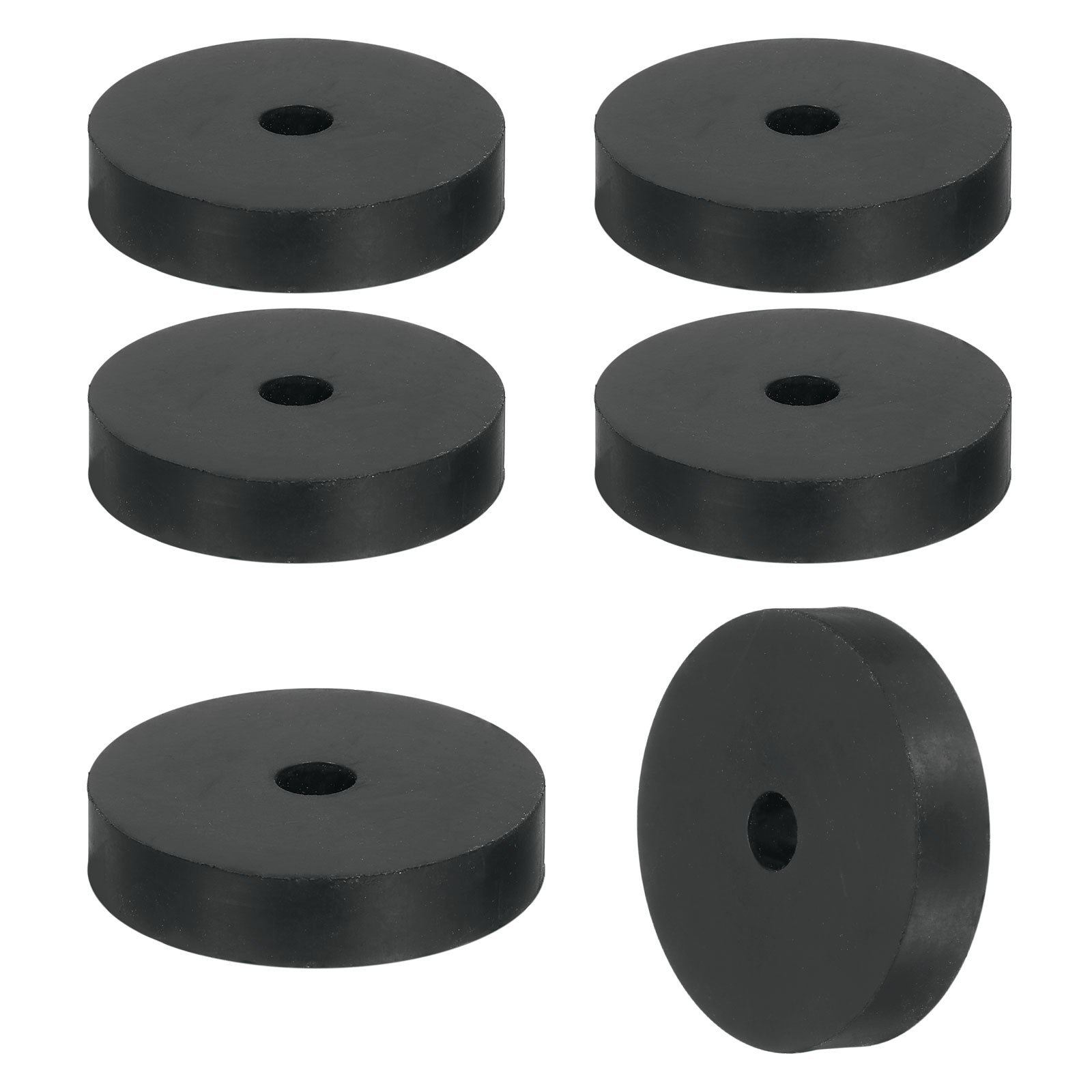 6Pcs Thick Rubber Spacer, 1-3/4 Inch OD x 5/16 Inch ID x 3/8 Inch Thickness