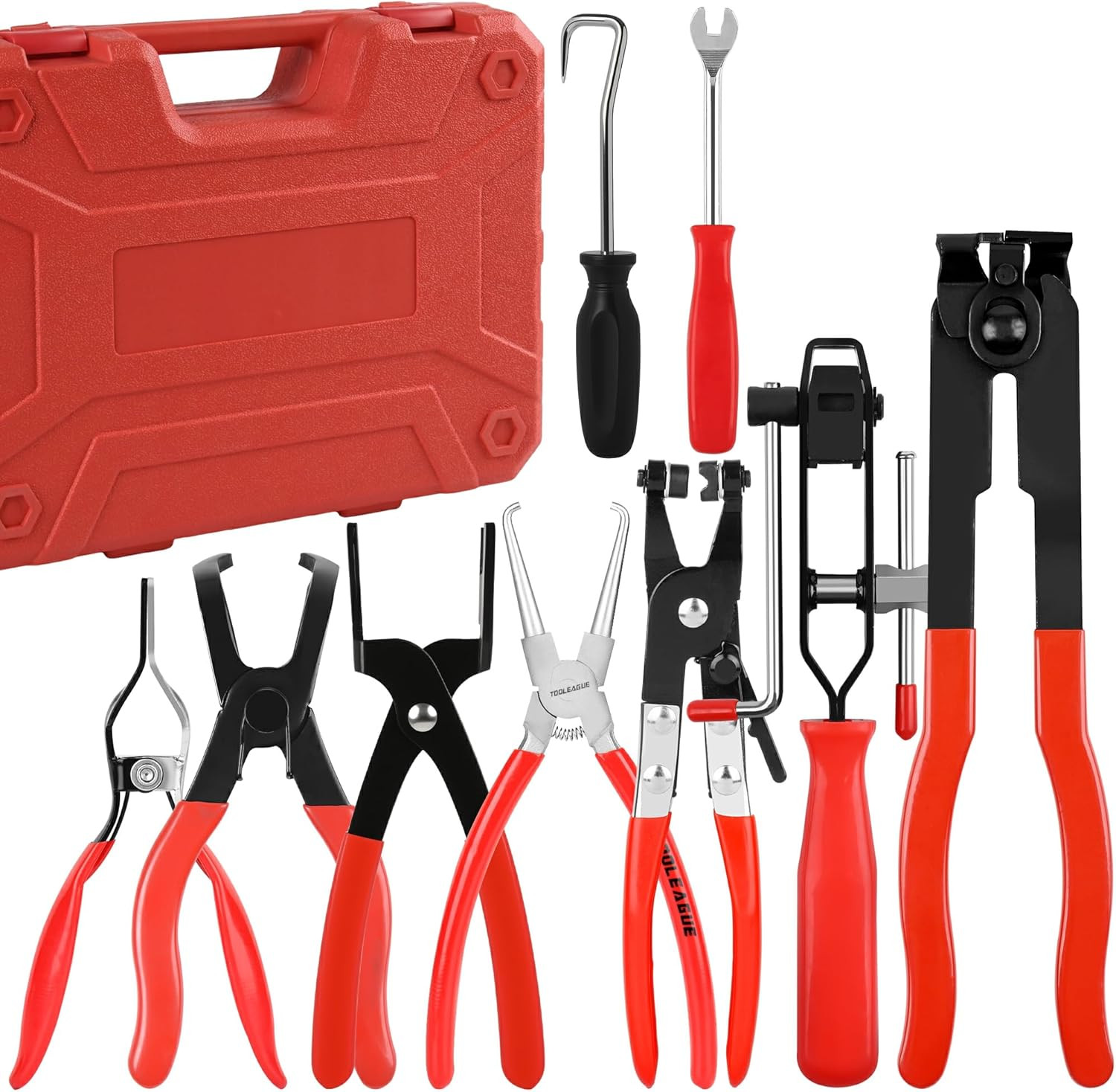 9Pcs Fuel Line Disconnect Pliers Set,9" Fuel Filter Caliper, Removal/Cv Joint Bo