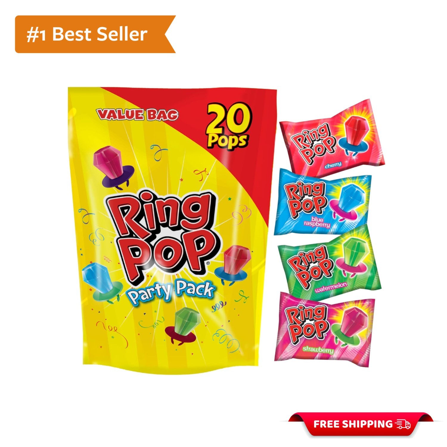 20 Count Mixed-Fruit Lollipop Bag – Fun Hard Candy for Easter Celebrations