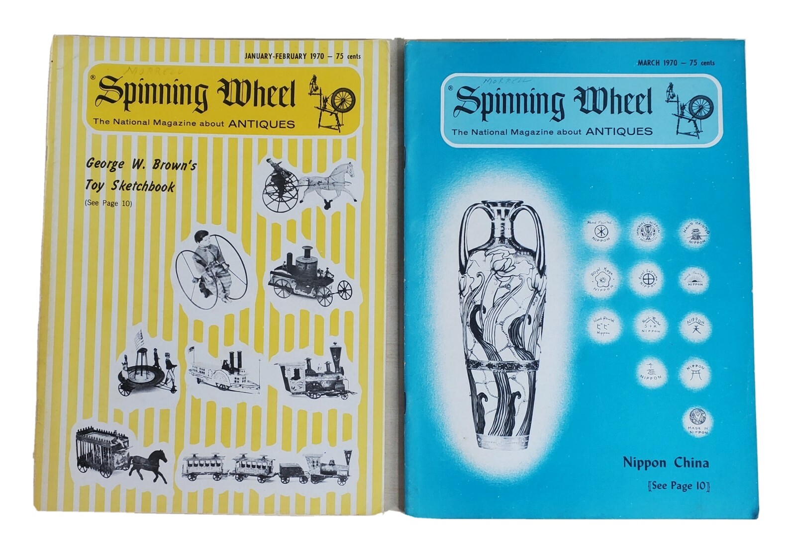 Spinning Wheel Antique Magazine 2 Mag 1970 January-February And March 