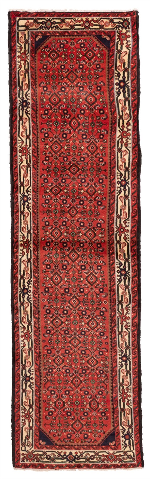2'8" x 9'7" Vintage Hand-knotted Runner Rug Traditional Oriental Wool Carpet