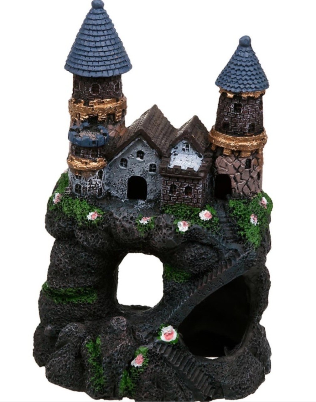 Penn-Plax Age of Magic Enchanted Castle Aquarium Decoration 8” x 5”