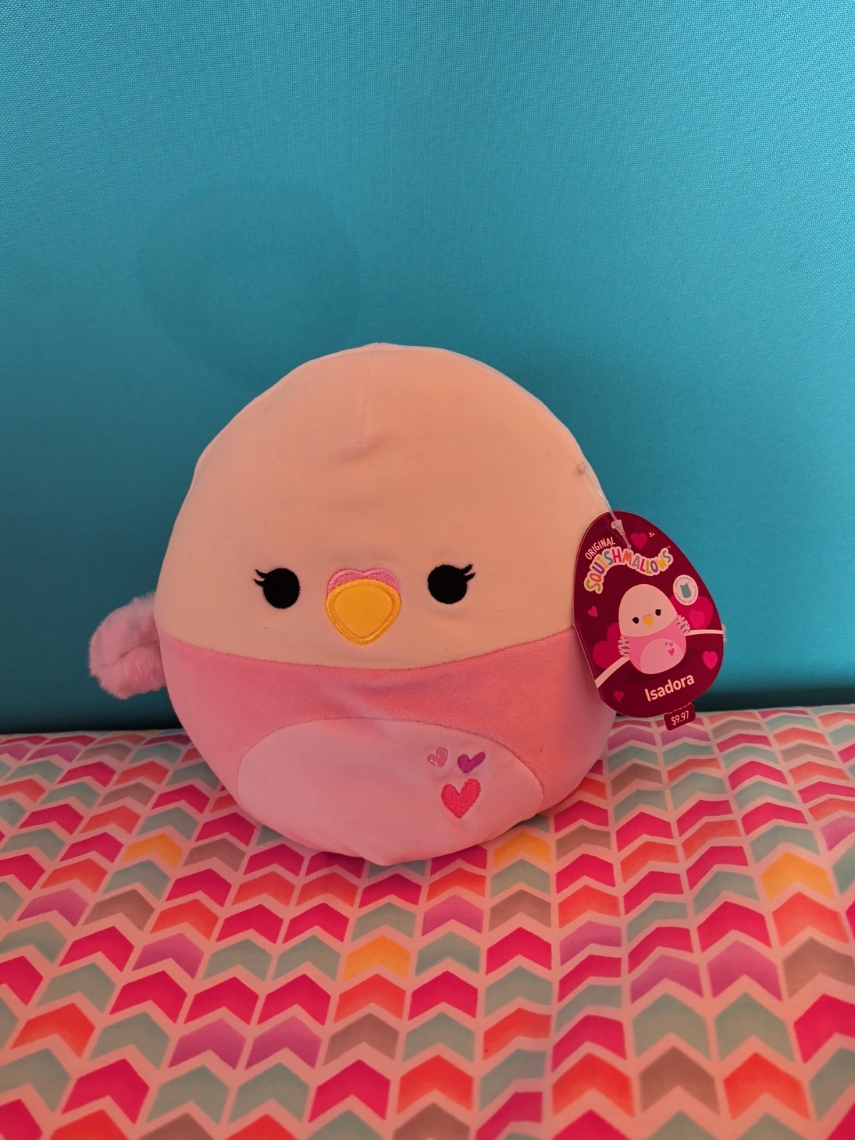 Original Squishmallows 8" Isadora The Valentines Day Parakeet