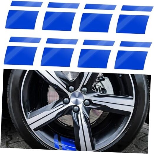  8 Pcs Wheel Rim Decal Stripes Car Decals for 18-21 Inch Wheels Reflective Blue