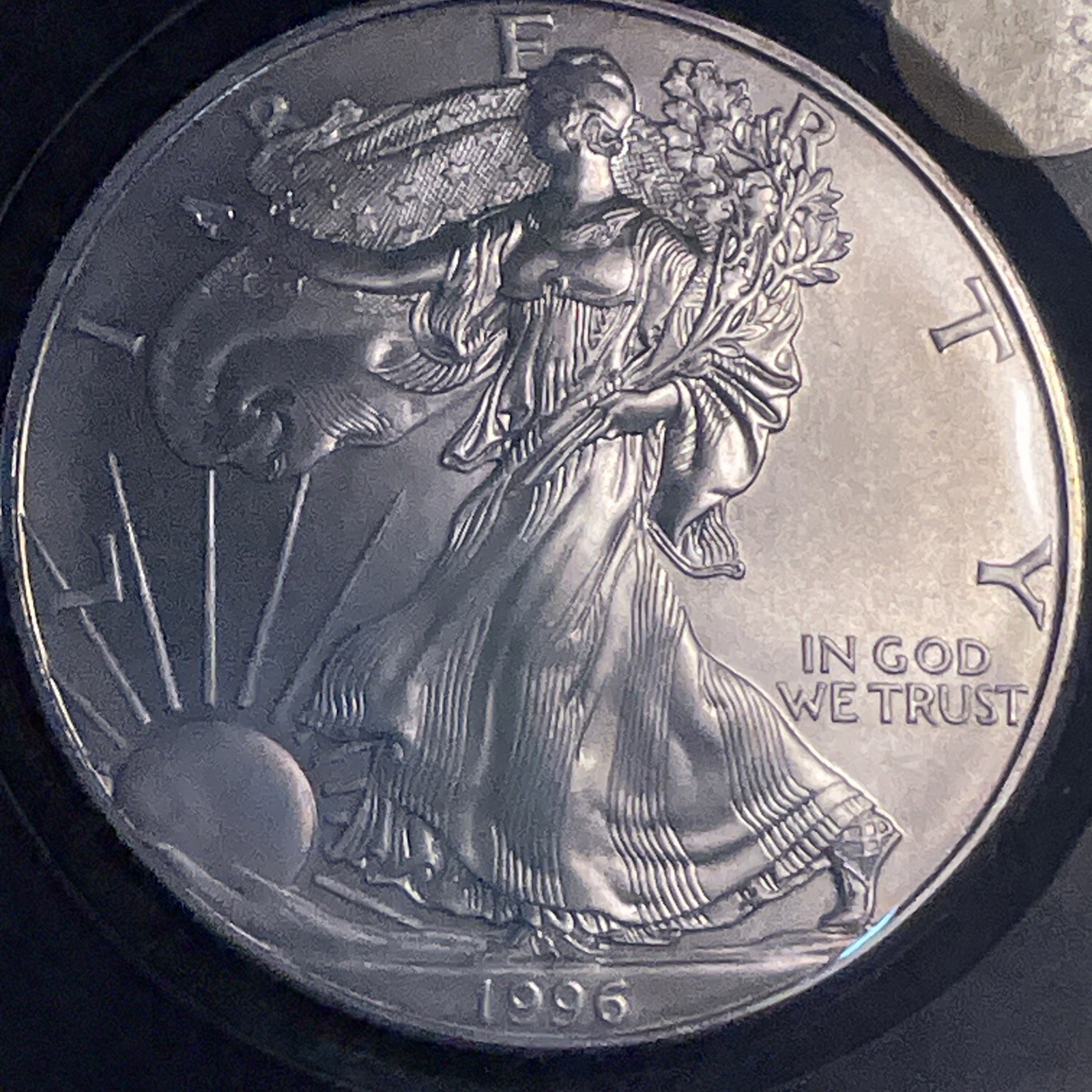 1996 $1 AMERICAN SILVER EAGLE Key Date Rev Spot