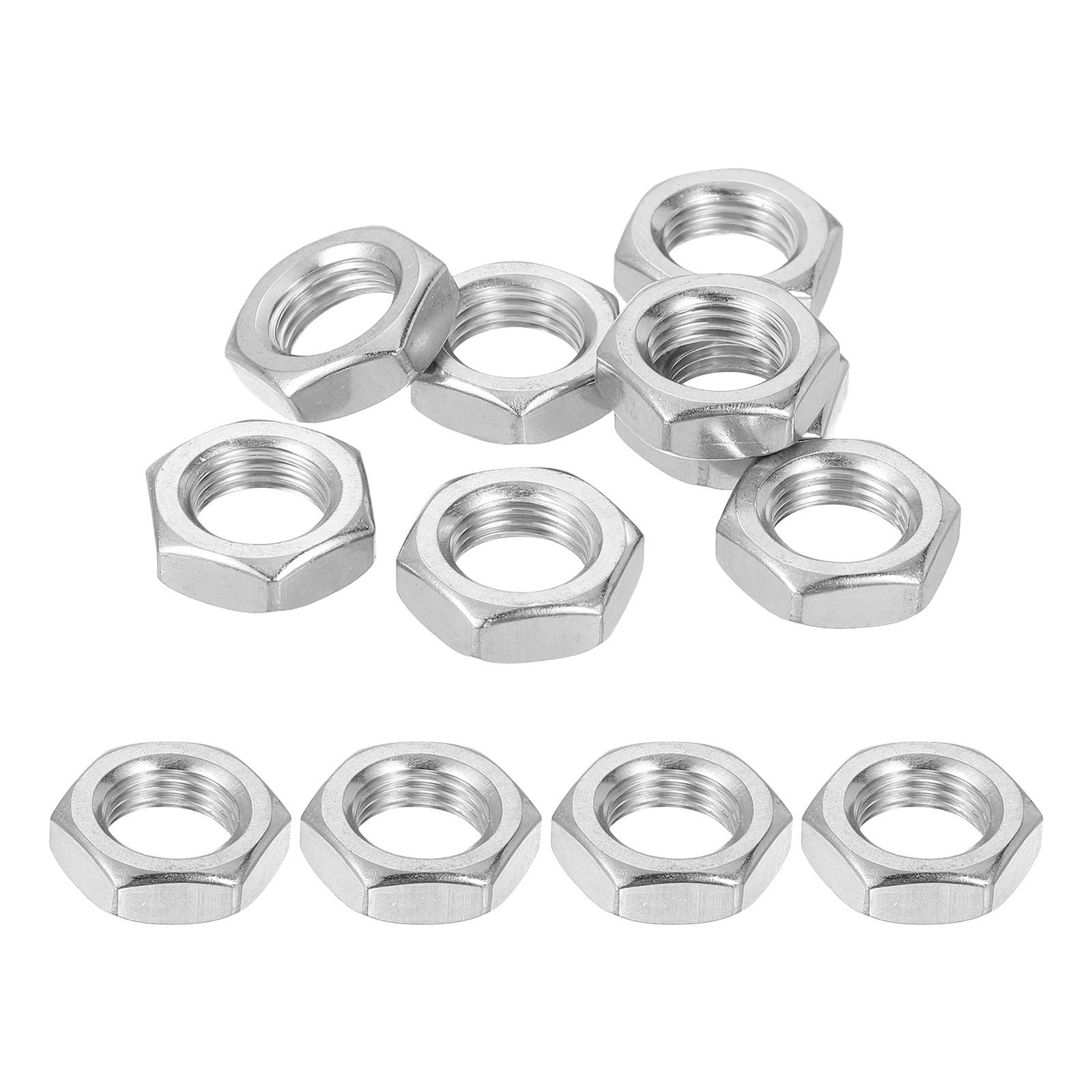 12Pcs M12x1.25 Steel Hex Nuts, 18mm / 0.71" Width, 6mm / 0.24" Height