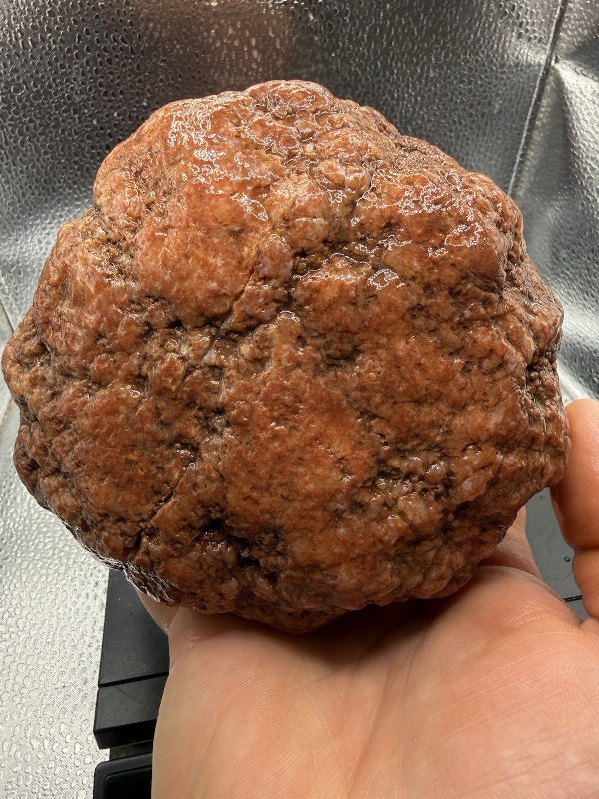 Ancient Fossilized Indiana Geode Iron Red Agate Hoosier Oddity 7,130 Carats