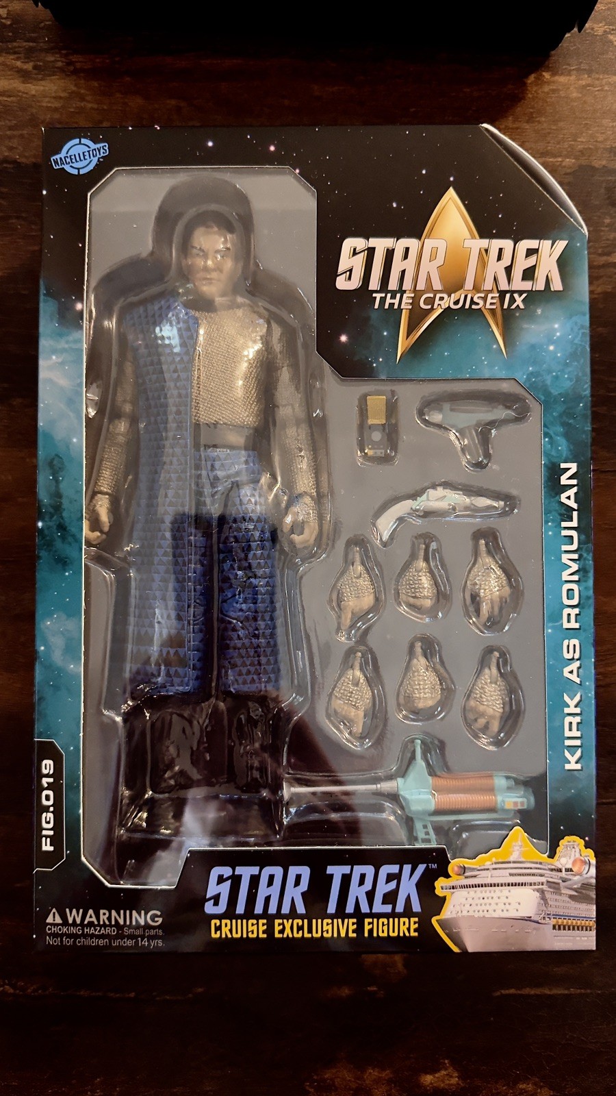 Nacelle Toys Star Trek Cruise IX Exclusive Kirk as Romulan New, Unopened
