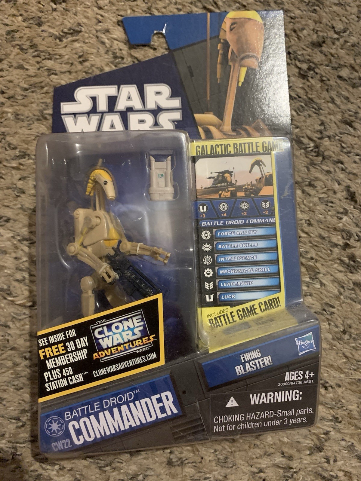 Star Wars The Clone Wars Battle Droid Commander Action Figure CW22 Hasbro 2010