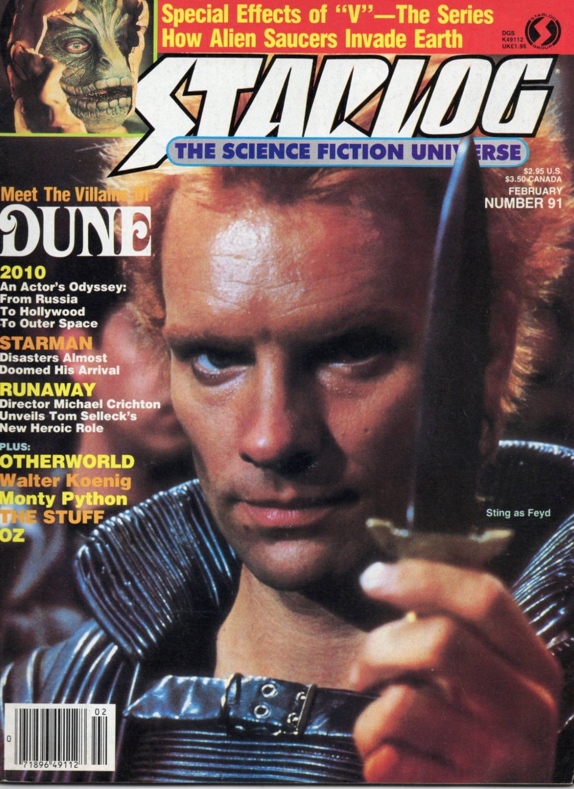 STARLOG MAGAZINE #91 FEBRUARY 1985 STING DUNE STARMAN WALTER KOENIG STAR TREK
