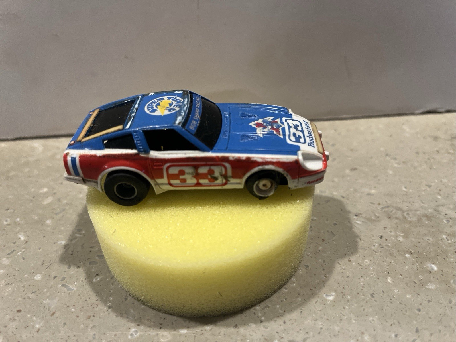 TYCO ~ DATSUN 280-ZX Slot Car # 8922 Budweiser # 33. Untested