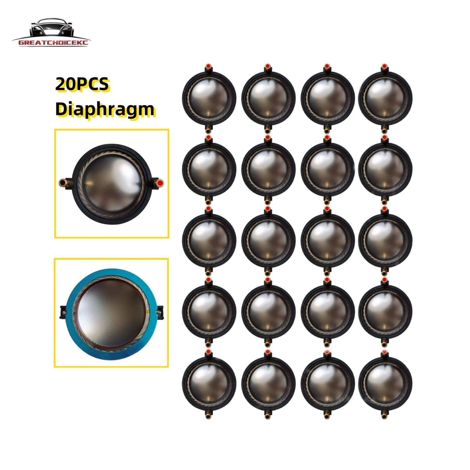 For PRV 20 Pcs 74.5mm Diaphragm Driver RPD3220Ti D3220Ti-ND US