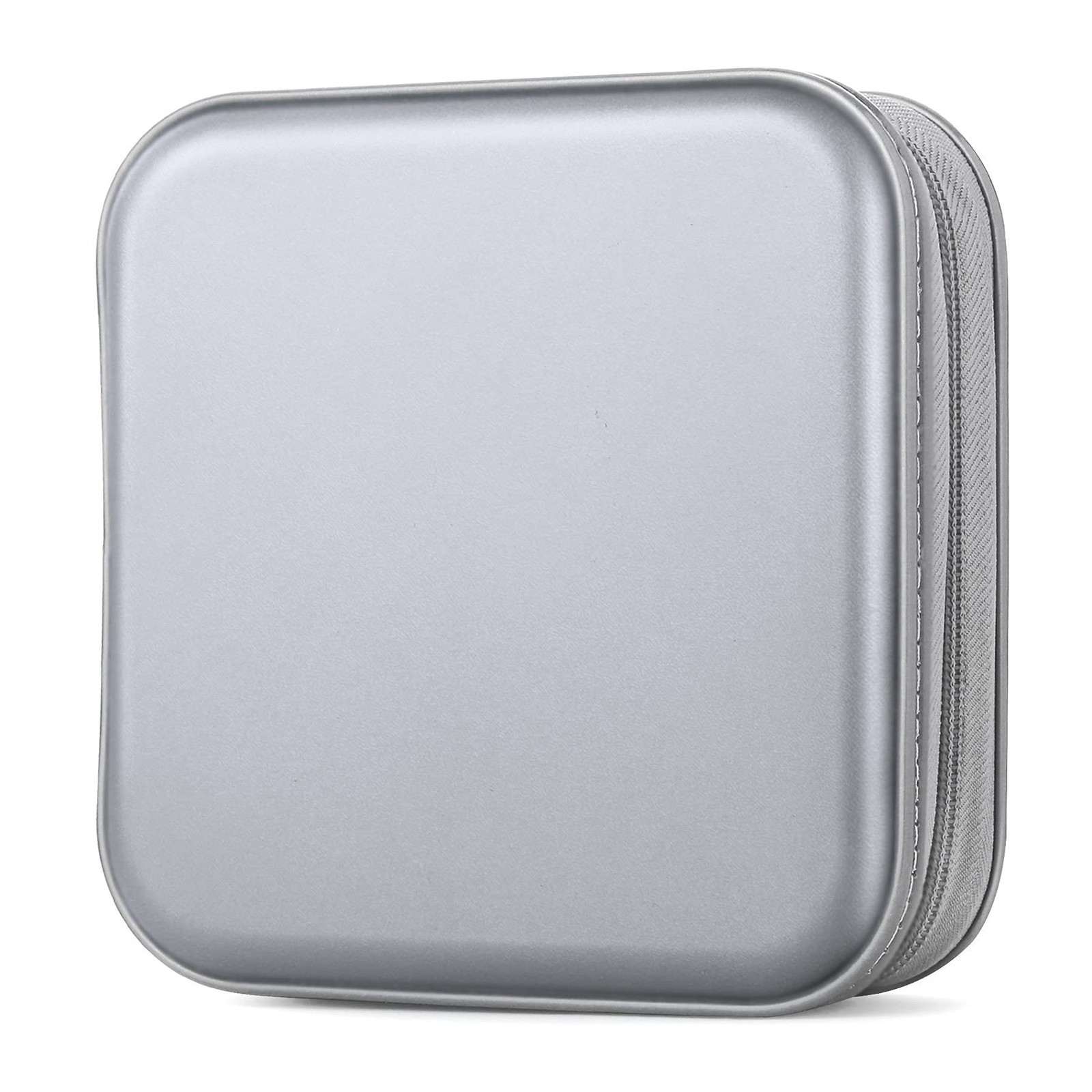 Bivisen CD Case, DVDS Wallet Holder, CD/DVD Case 40 Capacity, Silver 