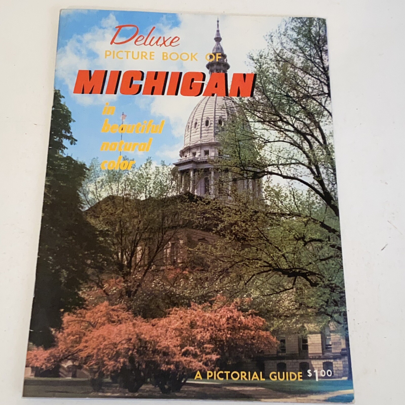 Vintage 1969 Deluxe Picture Book of Michigan Souvenir Tourist Travel Vacation