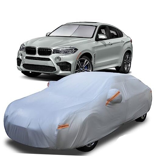  10 Layer Waterproof Car Cover + 2 Piece Windshield Sun Shade 