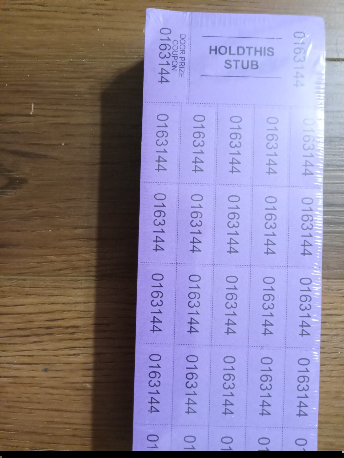 250 Count Sheets For Auctions/Door Prizes. NEW. 25 Tickets Per Sheet.  Purple