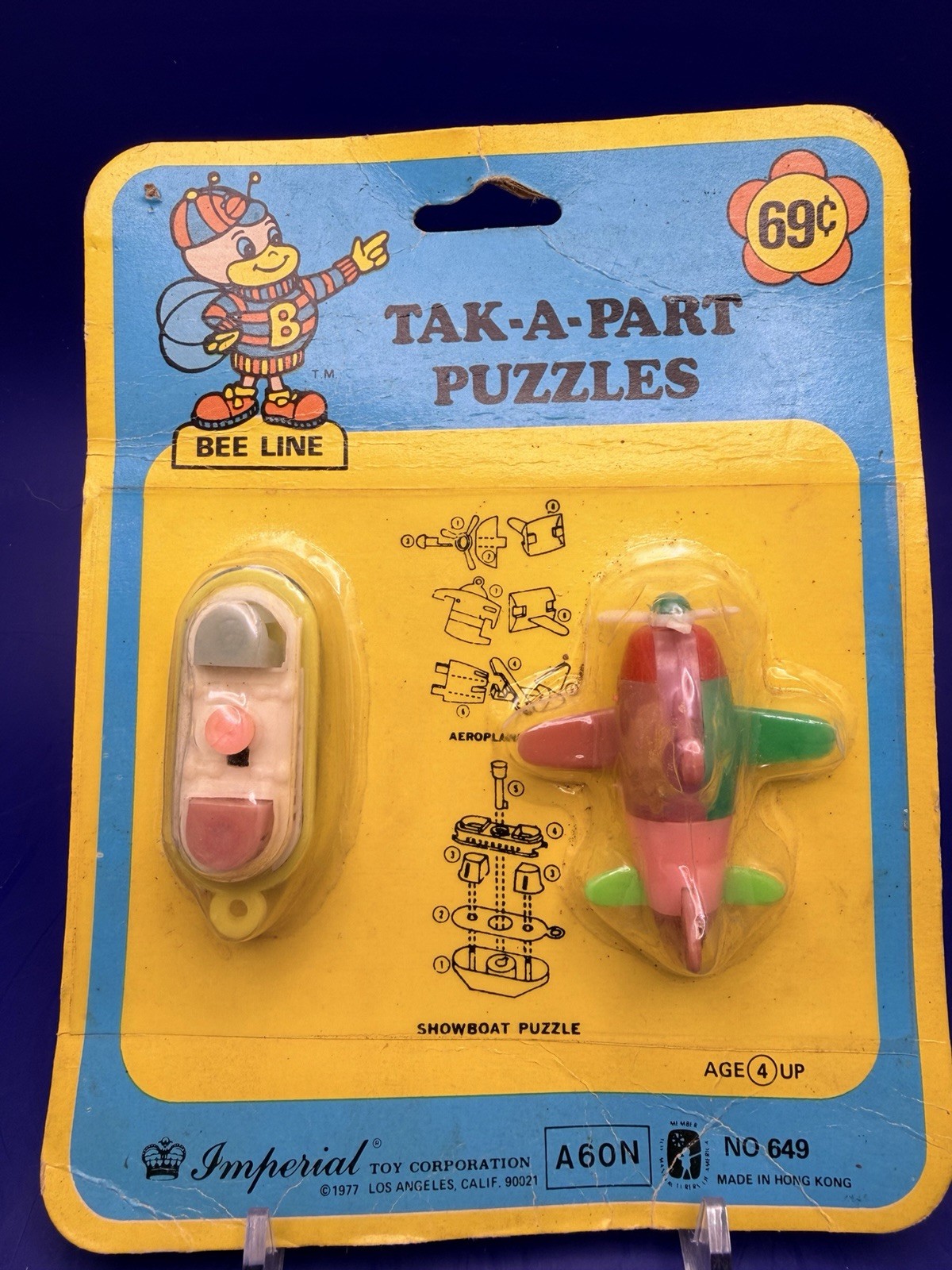 1970’s Imperial Toys Airplane & Ship Puzzle Made in Hong Kong NIP NOS