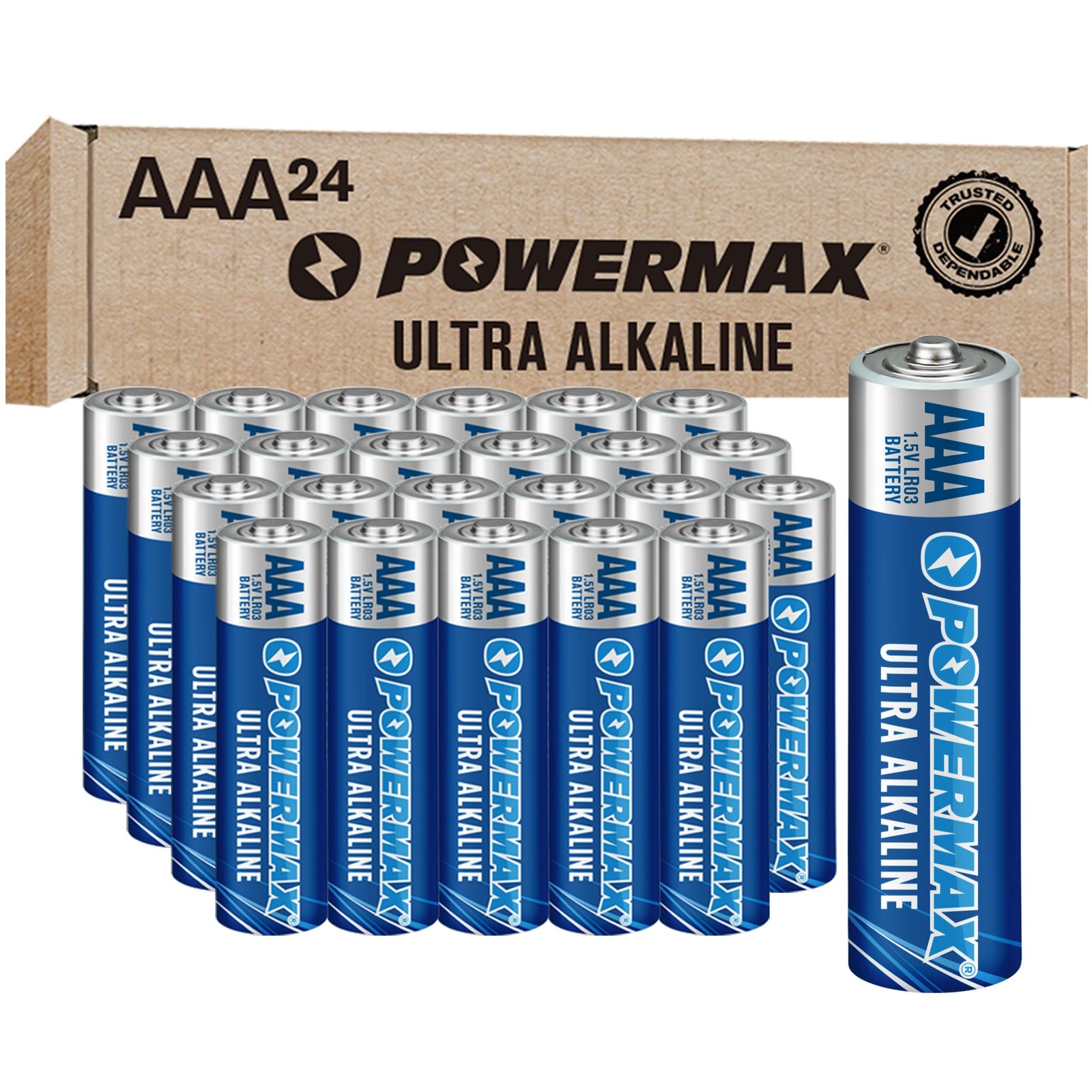 Powermax 24-Count Triple AAA Batteries, Ultra Long Lasting - 24 Count 
