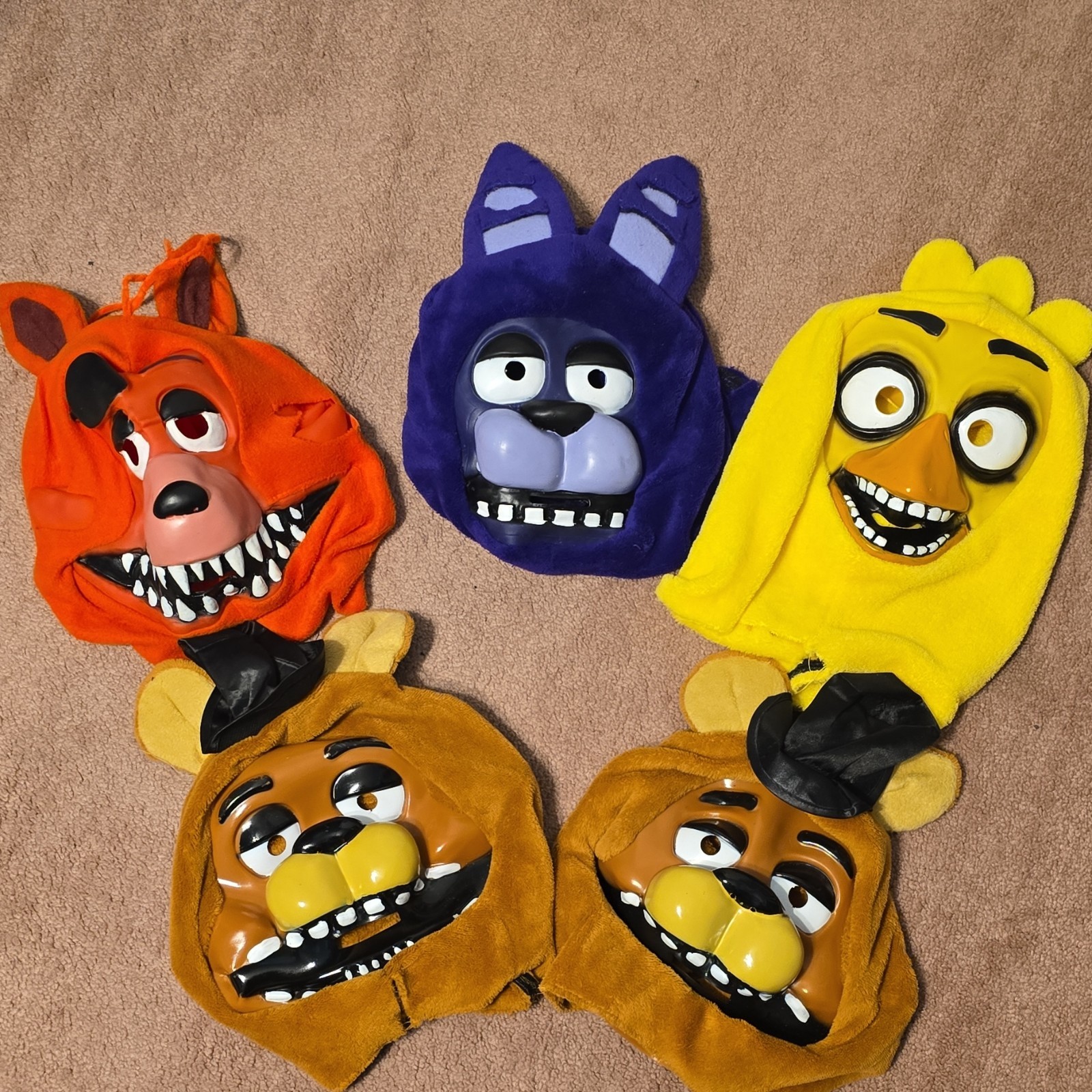 Five Nights at Freddy's Character Masks- Foxy, Bonnie,Chica, and 2 Freddys
