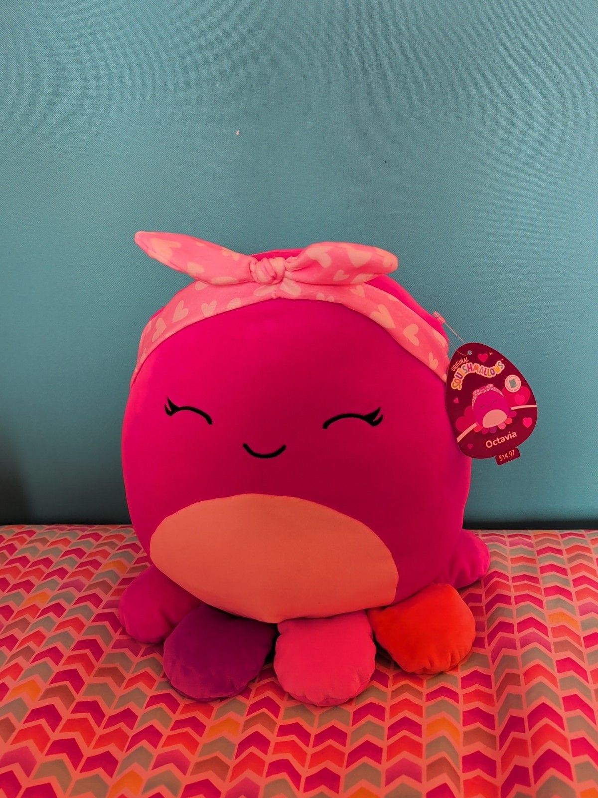 OCTAVIA PINK OCTOPUS w/Multicolored Tentacles Squishmallows 14" Plush NEW
