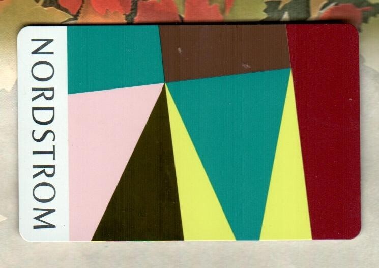 NORDSTROM Modern Geometric Abstract ( 2016 ) Foil Gift Card ( $0 )