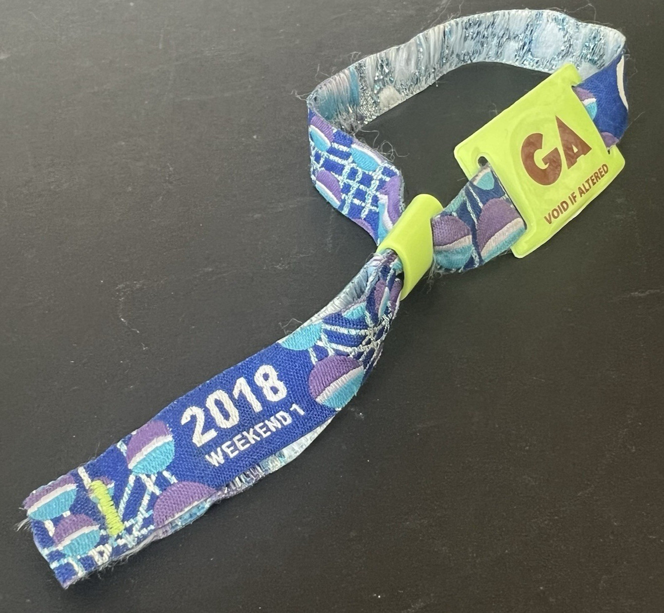 2018 COCHELLA General Admission GA Wistband Collectible! Weekend 1 ( Used )