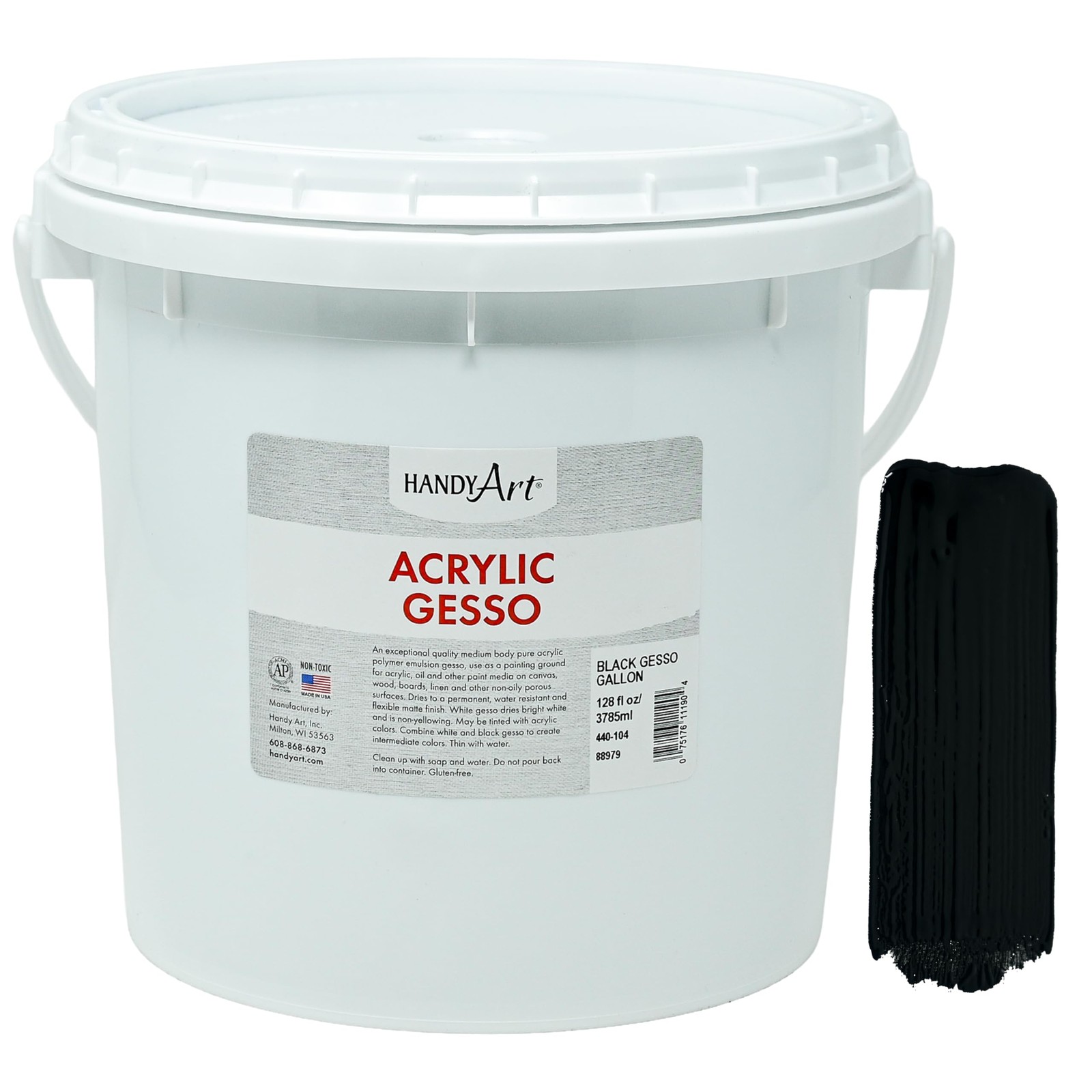 Handy Art Student Acrylic Black Gesso, 1 Gallon (128 Fl Oz)