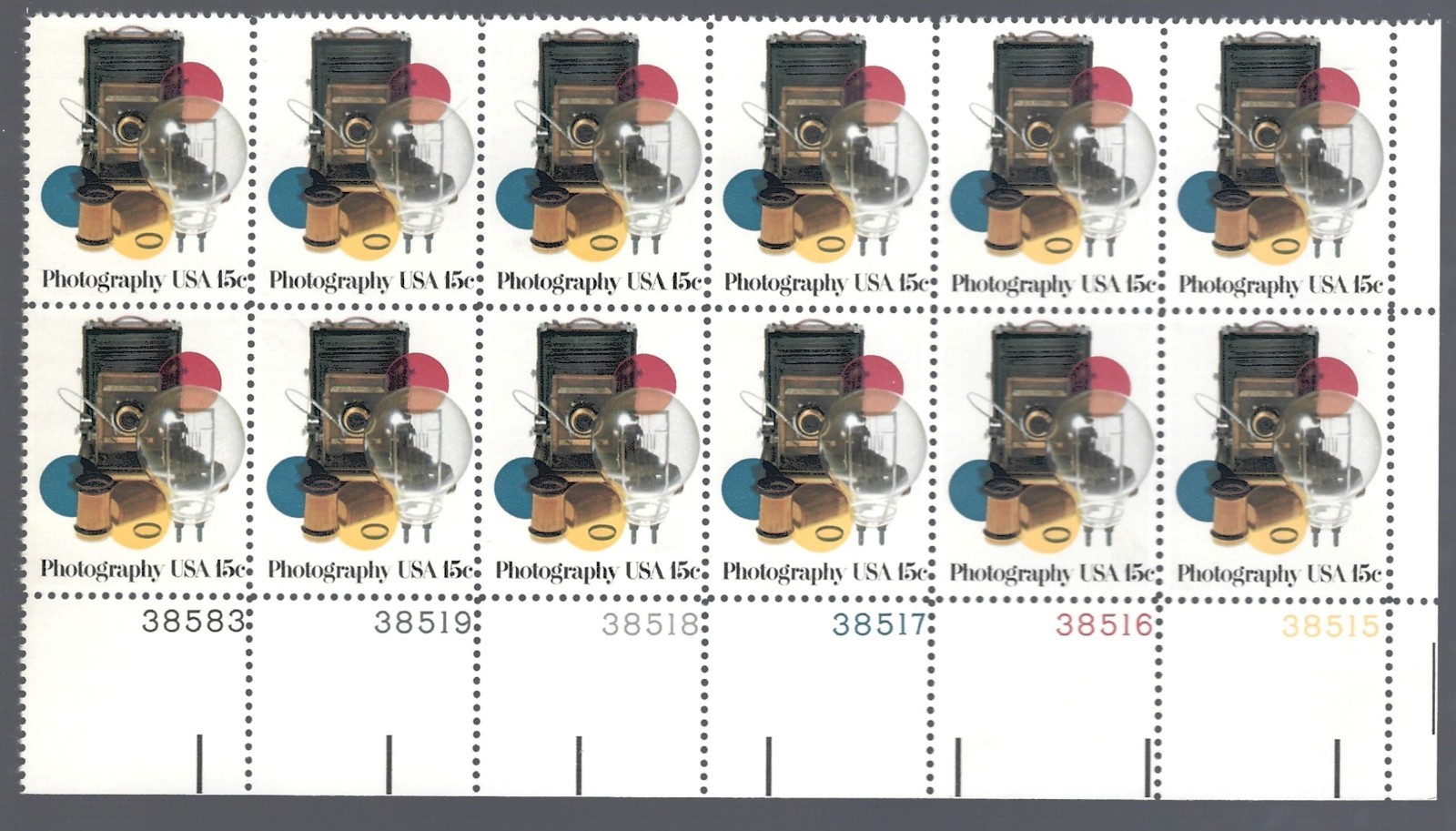 Stamp US 1758, Photography, Plate Block of 12, MNH