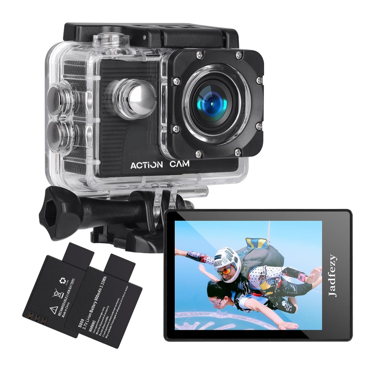 Ultra HD 1080P Action Sports Camera - 98FT Waterproof & Optical Stabilization
