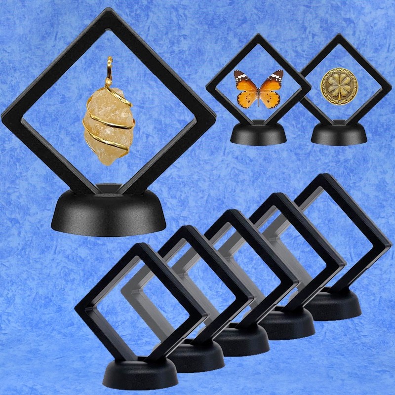 3D FLOATING FRAME 6 Display Holder Frames w/STANDS Coins, Jewelry COOL!