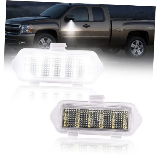  LED Side Mirror Puddle Light Lamp For GMC Sierra | Chevy Silverado White LED