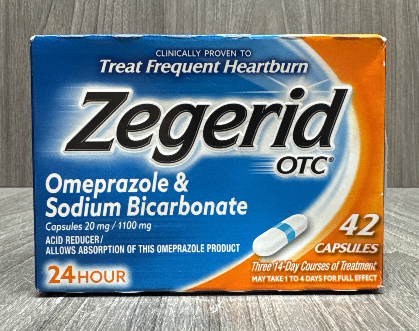 Zegerid OTC Omeprazole 20mg Acid Reducer 42 Capsules EXP: 06/2028