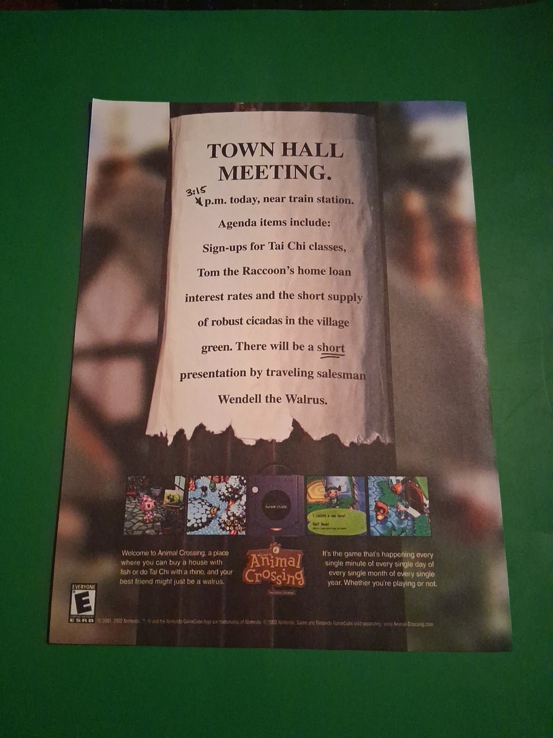 Animal Crossing Video Game Promo Vintage Print Ad 2002 8X11