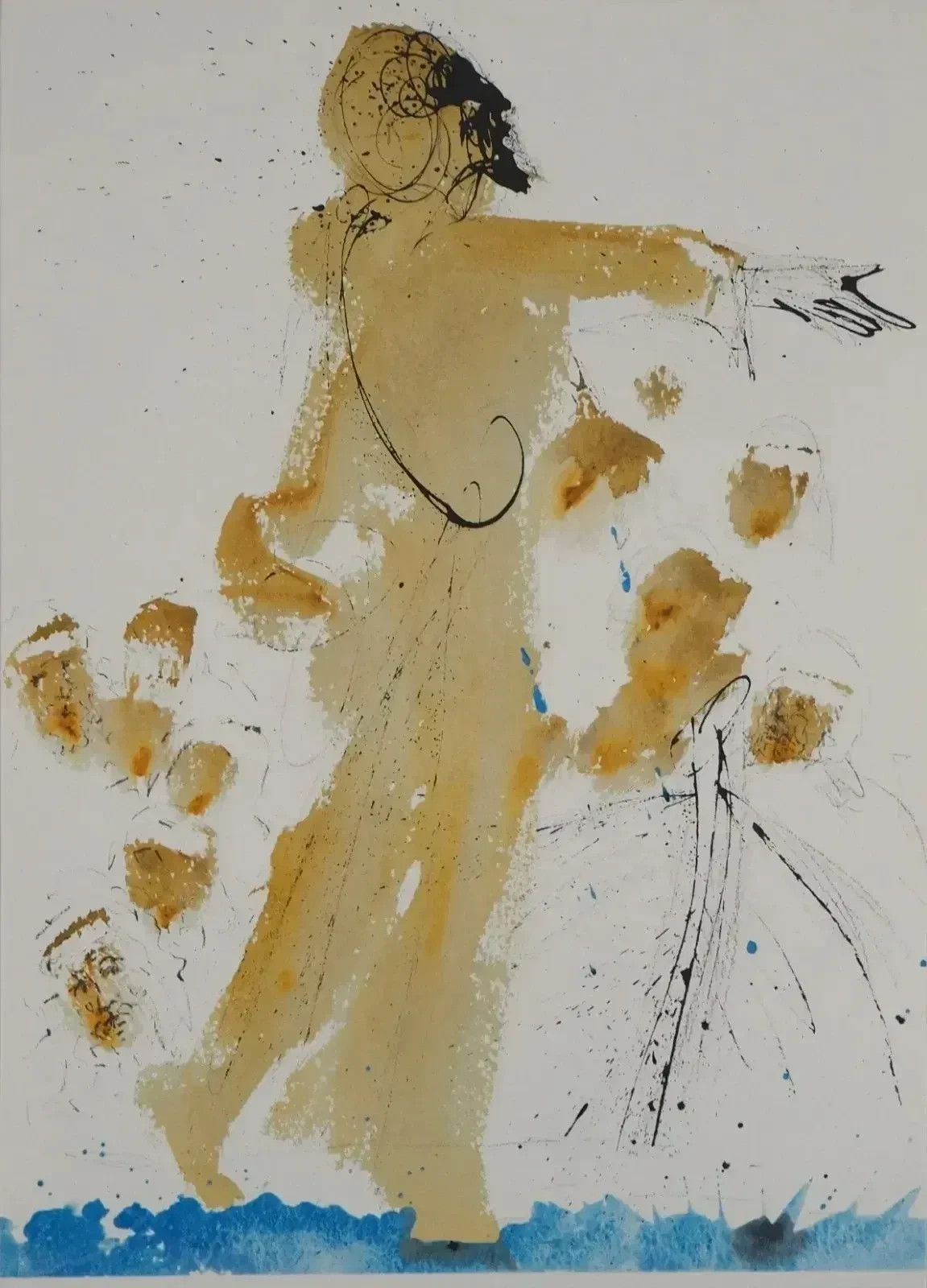 Salvador DALI : Jésus marchant sur l'eau, Lithographie ORIGINALE, 1967