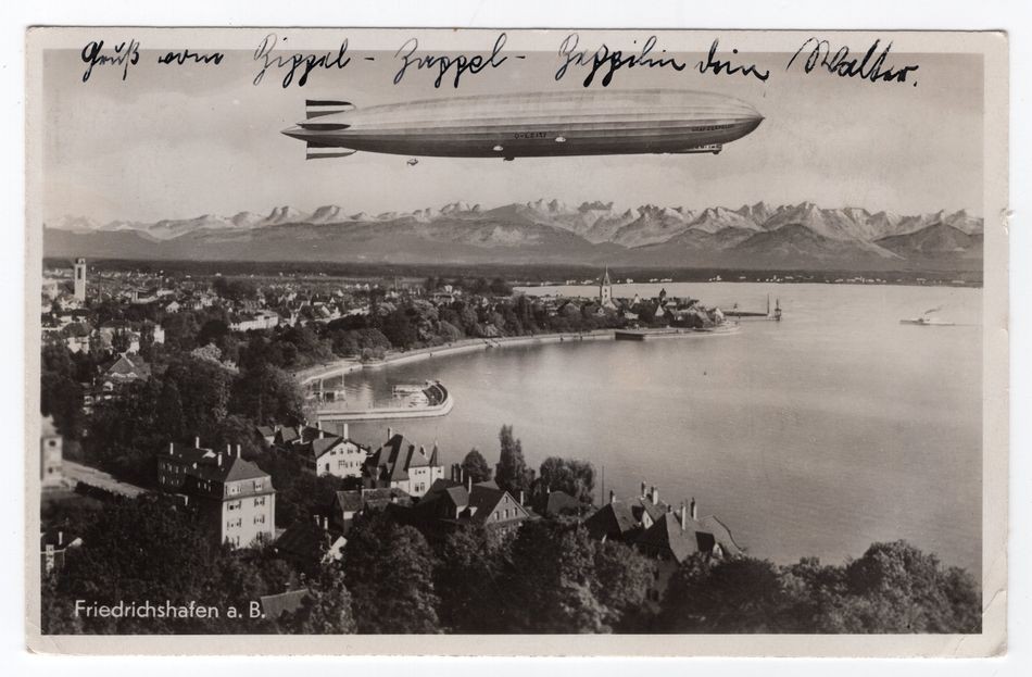 Zeppelin/Posta Aerea 1935 AK ZEPPELIN Su Friedrichshafen (EA2477)