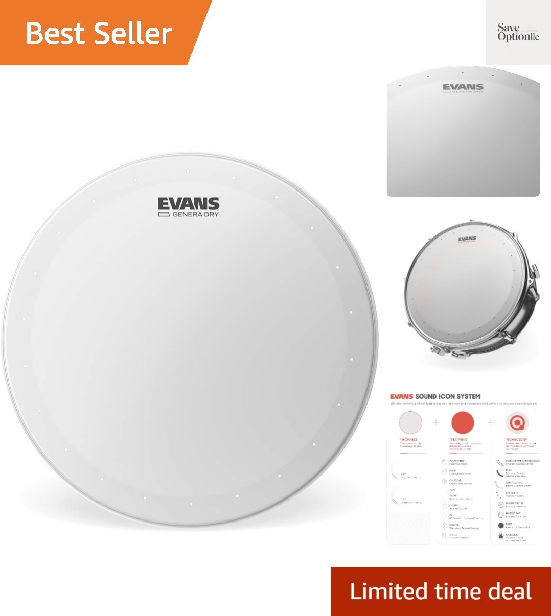 Genera Dry Drum Head, 14 Inch