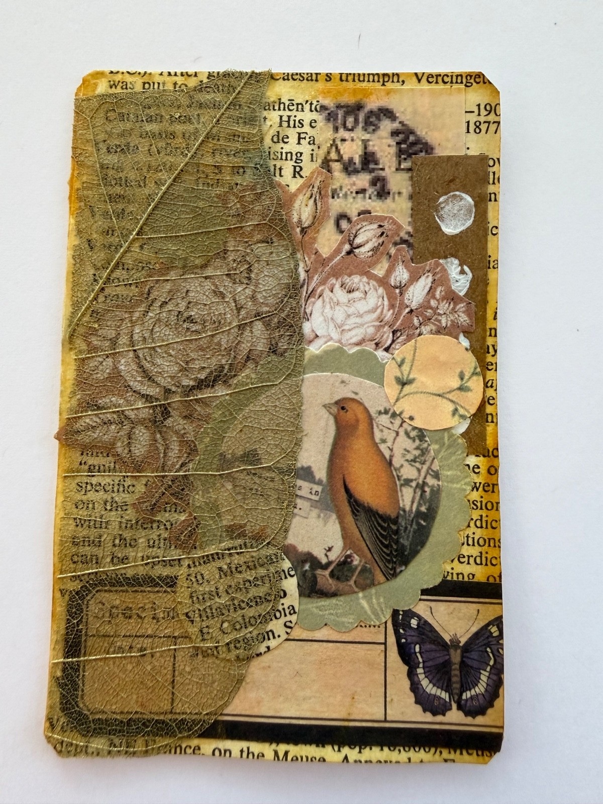 ACEO Art Card Abstract Mixed Media Textured Collage Original OOAK