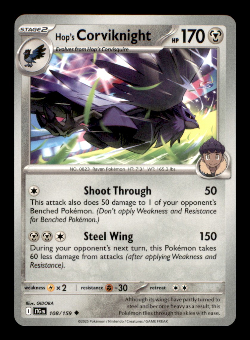 Hop's Corviknight Uncommon SV09: Journey Together 108/159 NM Normal Pokemon